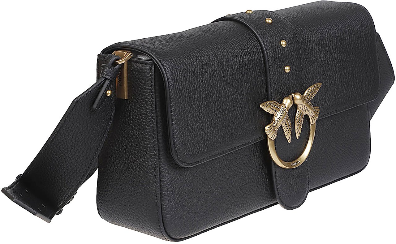 Pinko Love One Slouchy Classic Bag Black Zwart