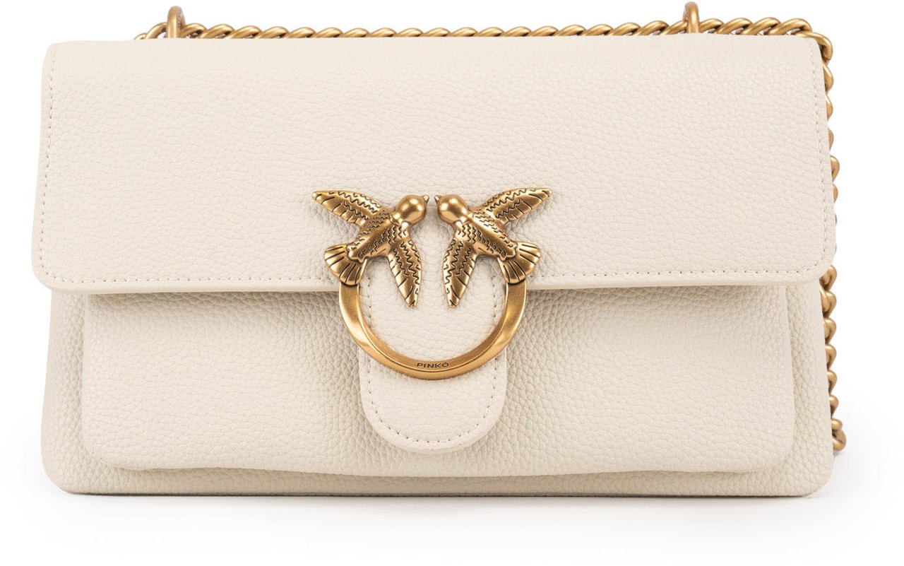 Pinko Bags Bianco Setaantique Gold Goud