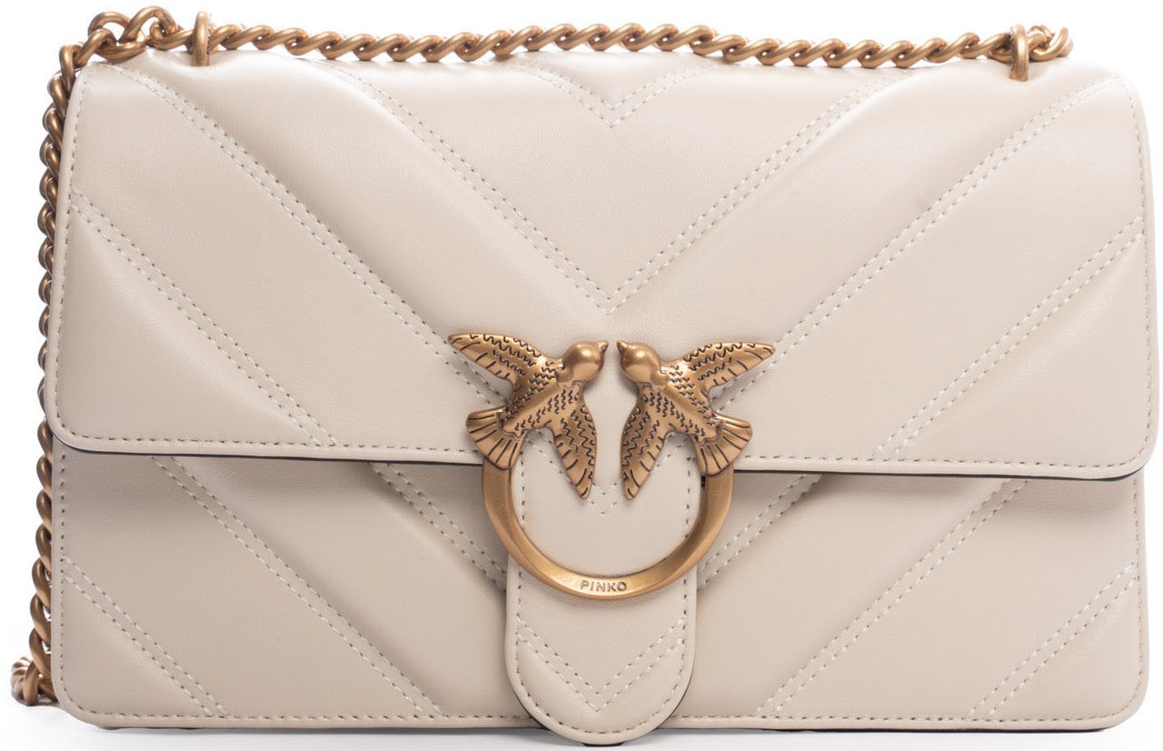 Pinko Bags Bianco Setaantique Gold Goud