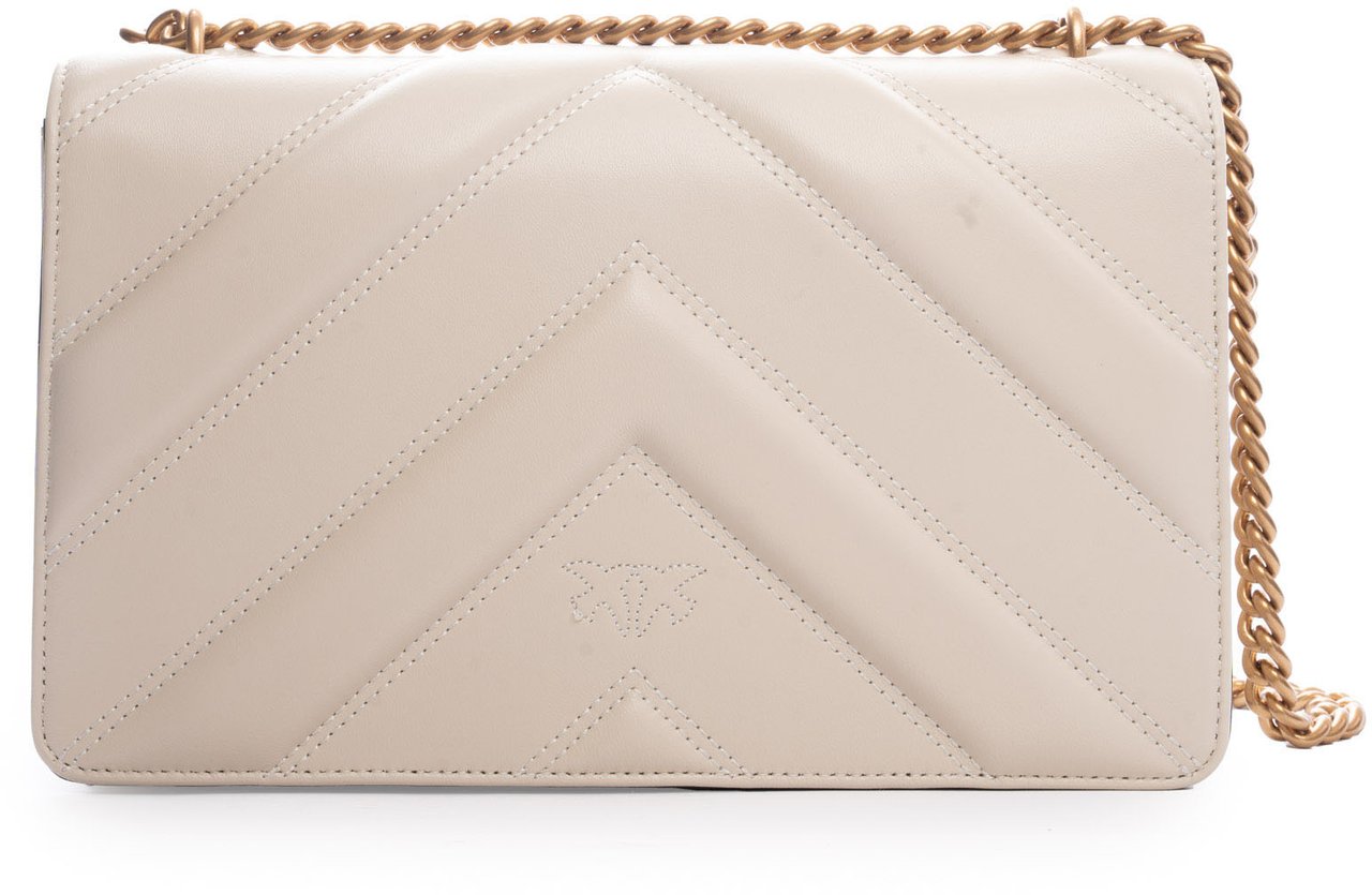 Pinko Bags Bianco Setaantique Gold Goud