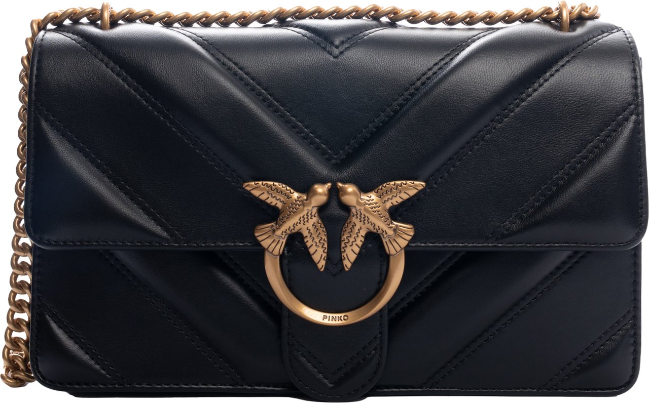 Pinko Bags Neroantique Gold Goud