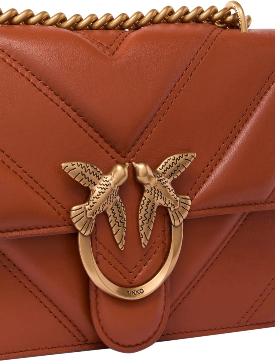 Pinko Love Bag Borse Mattone Antique Gold Goud