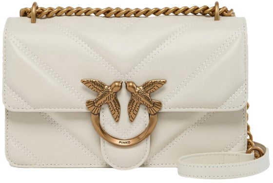 Pinko Love Bag Borse Bianco Antique Gold Wit