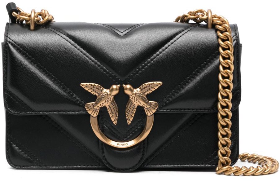 Pinko Love Bag Borse Nero-Antique Gold Zwart