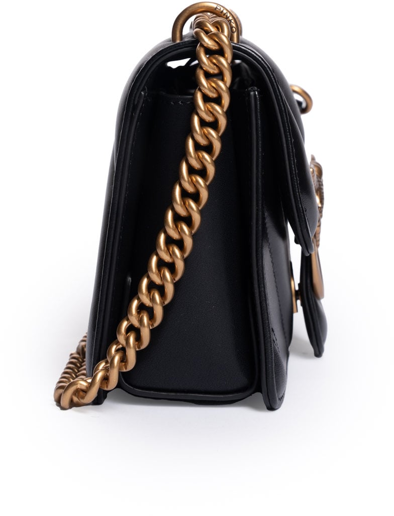 Pinko Bags Neroantique Gold Goud