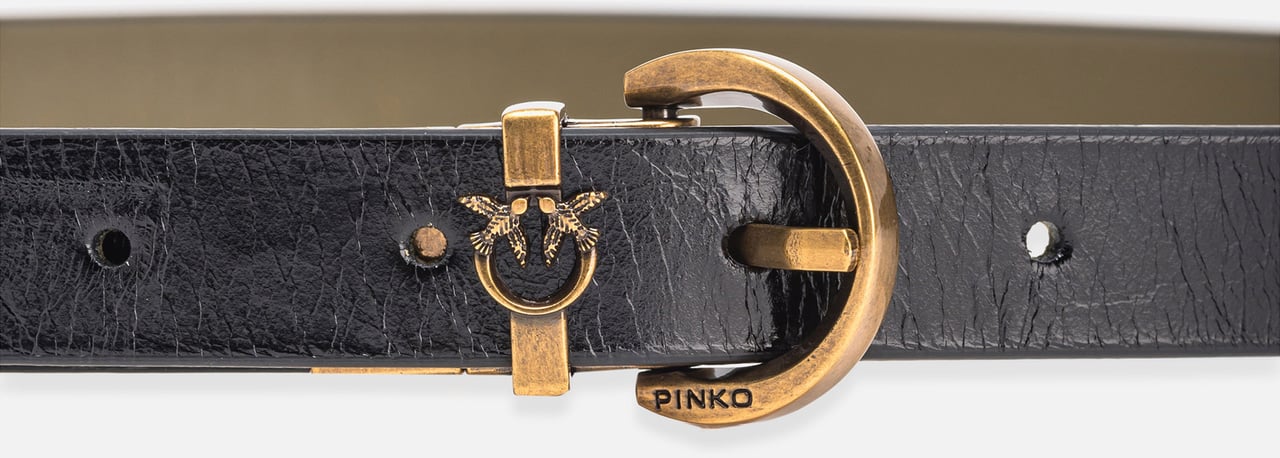 Pinko Belts Neroverdeantgold Zwart