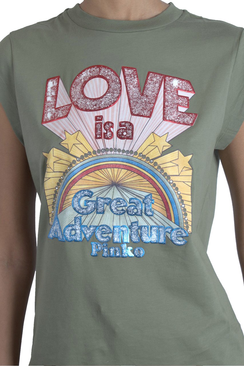 Pinko T-shirt Green Groen