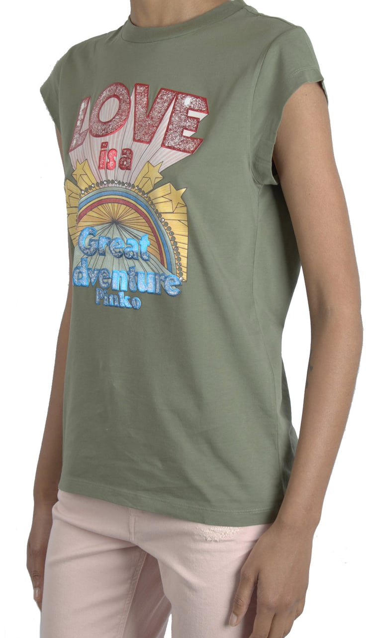 Pinko T-shirt Green Groen