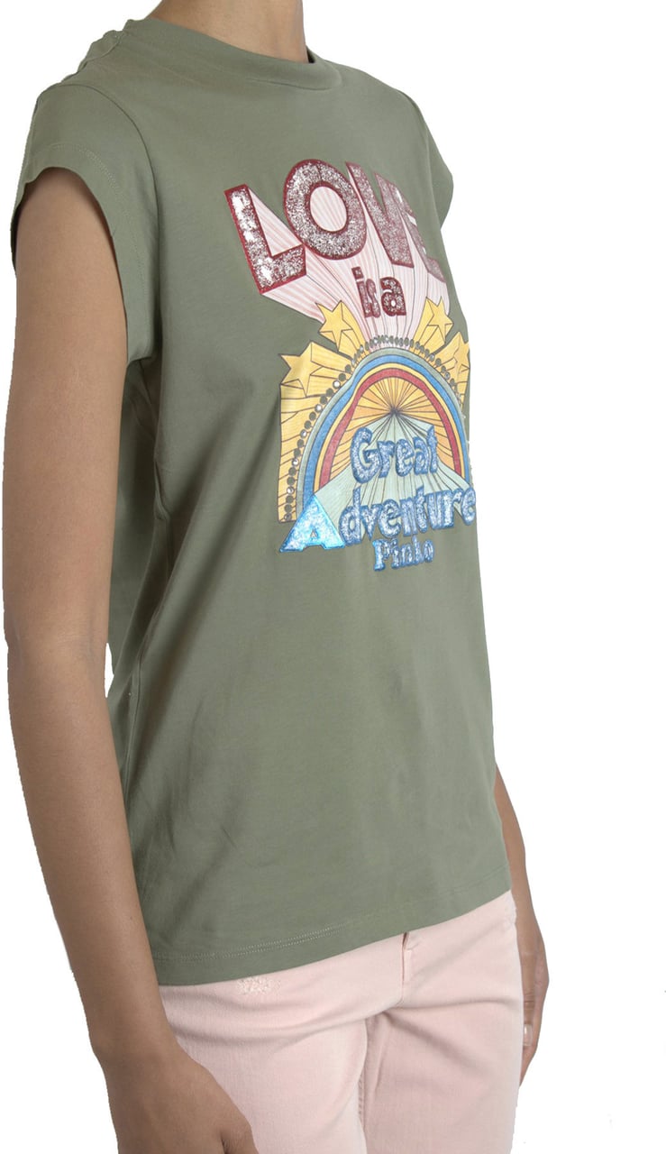 Pinko T-shirt Green Groen