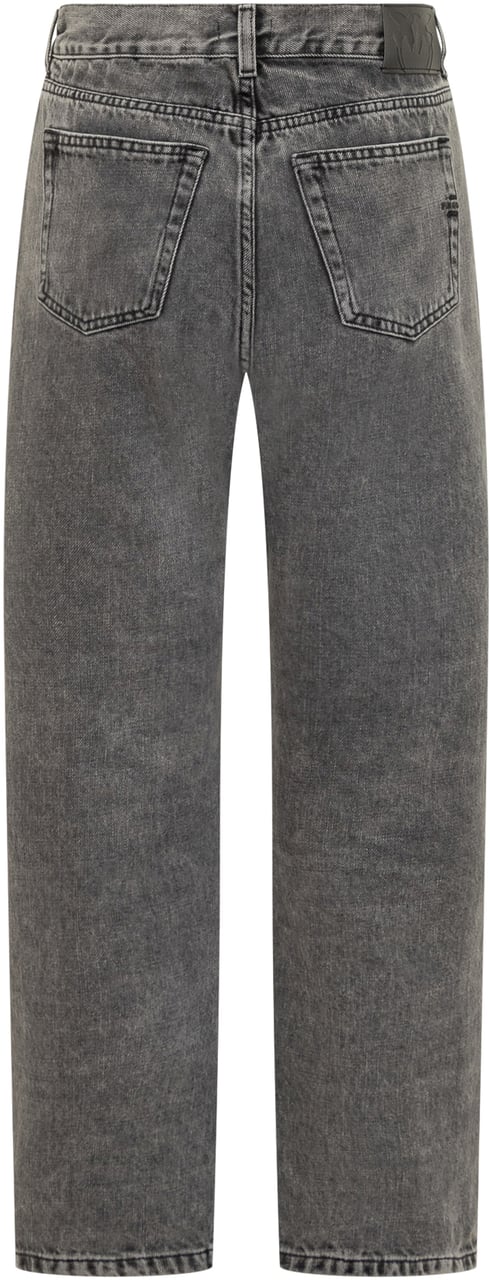 Pinko Pinko Jeans Grigi con Applicazioni Strass Donkergrijs