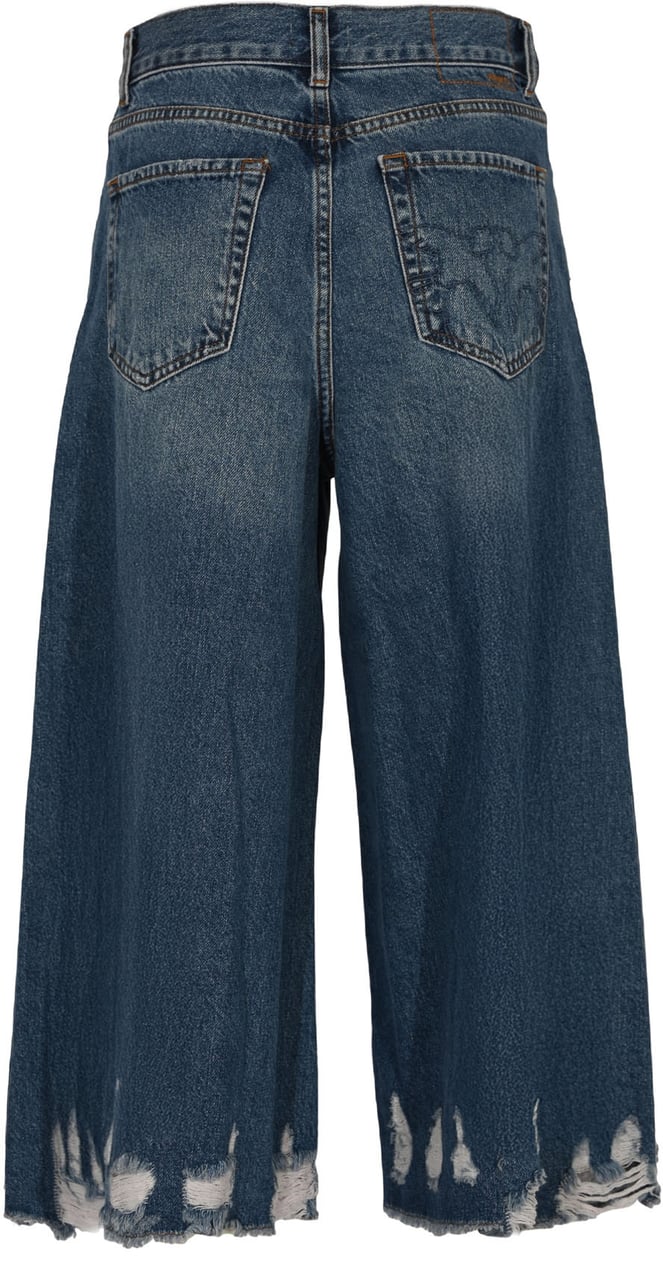 Pinko Trousers Lavaggio Vintage Mediochiaro Blauw