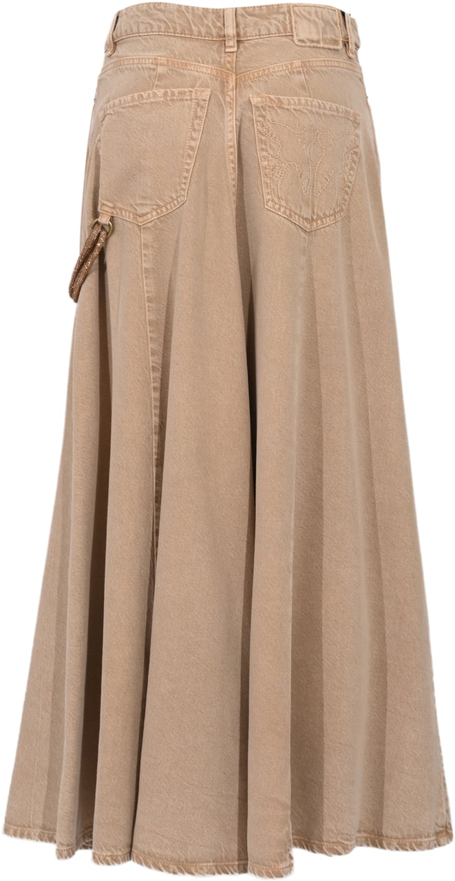 Pinko Skirts Beigemacrocistide Beige