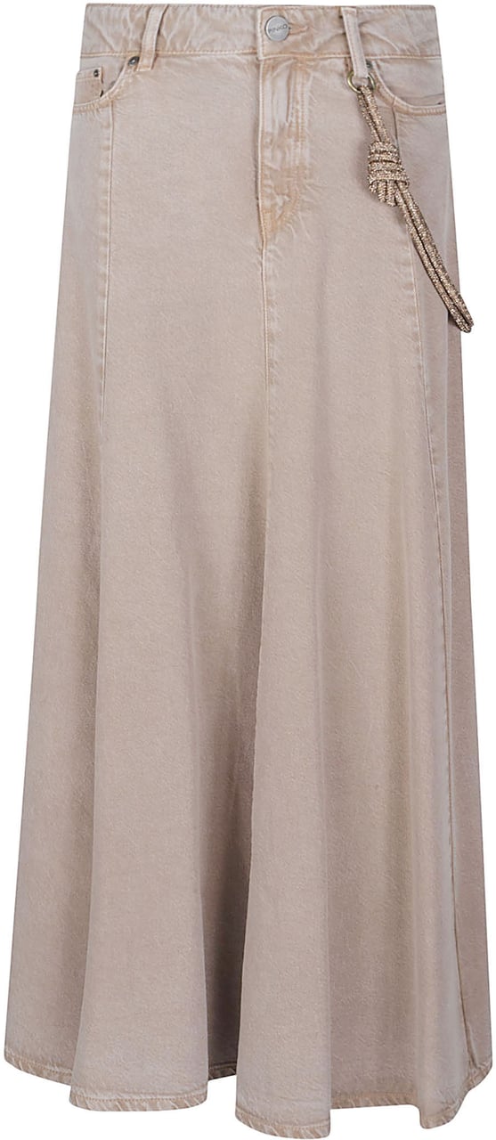 Pinko Hurghada Long Skirt Nude Beige