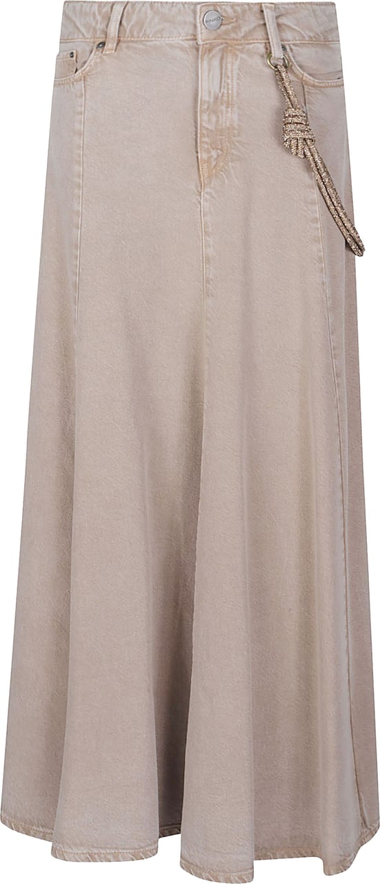 Pinko Hurghada Long Skirt Nude Beige