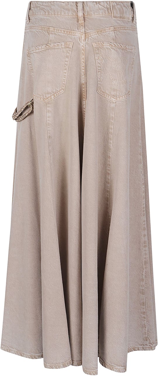 Pinko Hurghada Long Skirt Nude Beige