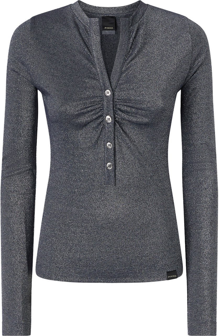 Pinko Sweaters Blue Argento Blauw