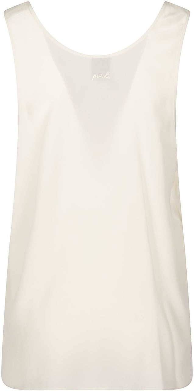 Pinko Crazy Tank Top White Wit