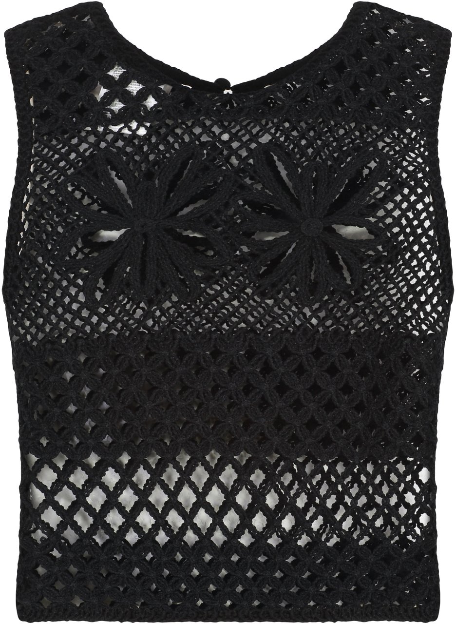 Pinko Gonzano sleeveless top Zwart