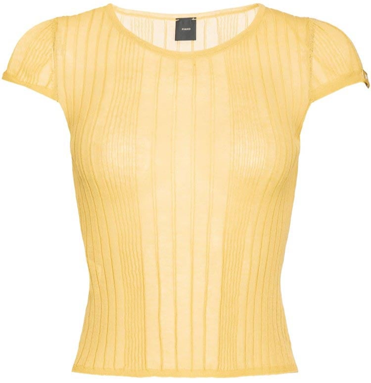 Pinko Sweaters Giallo Canna Dindia Divers