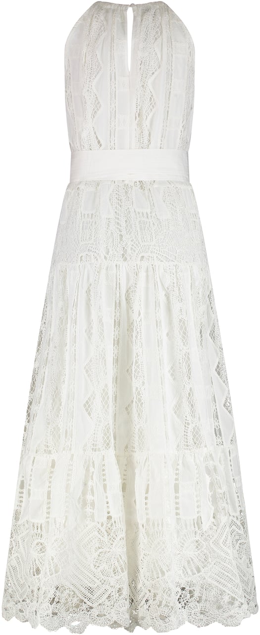 Pinko La Cura broderie anglaise dress Wit