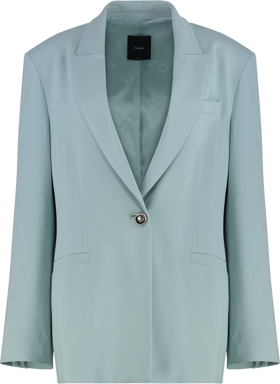 Pinko Faraona Single-breasted one button jacket Lichtblauw