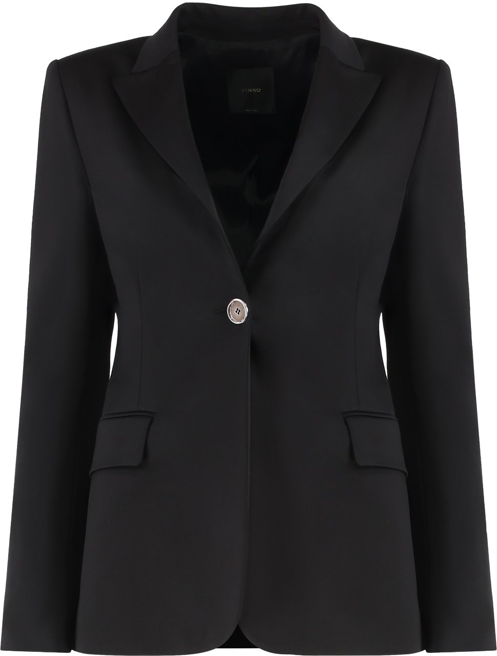 Pinko New Signum single-breasted one button jacket Zwart