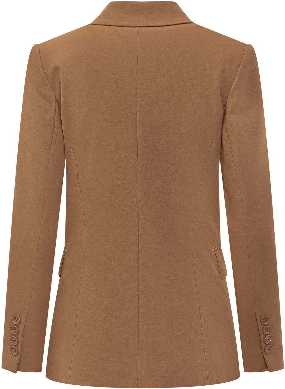 Pinko Pinko Blazer Monopetto in Crepe Marrone Bruin