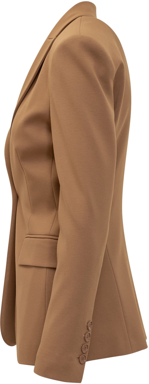 Pinko Pinko Blazer Monopetto in Crepe Marrone Bruin