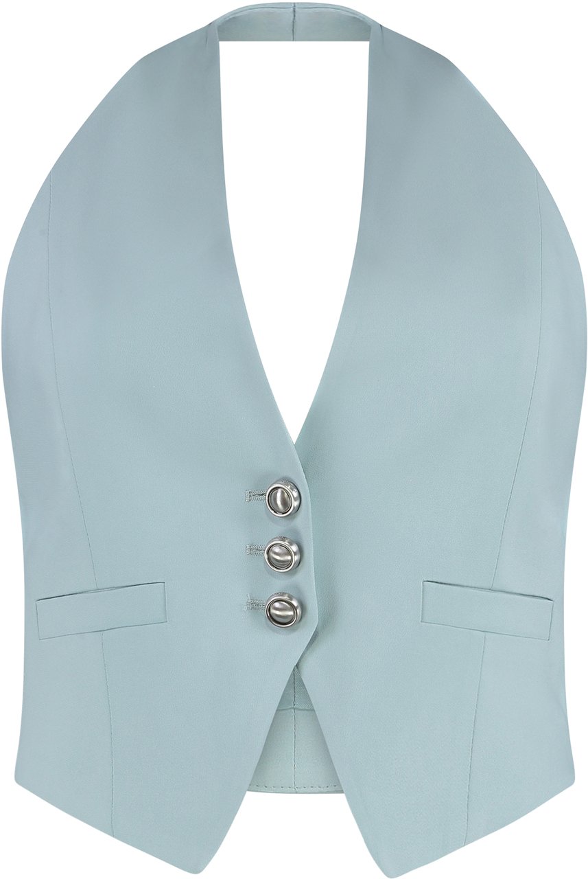 Pinko Moretta single-breasted vest Lichtblauw