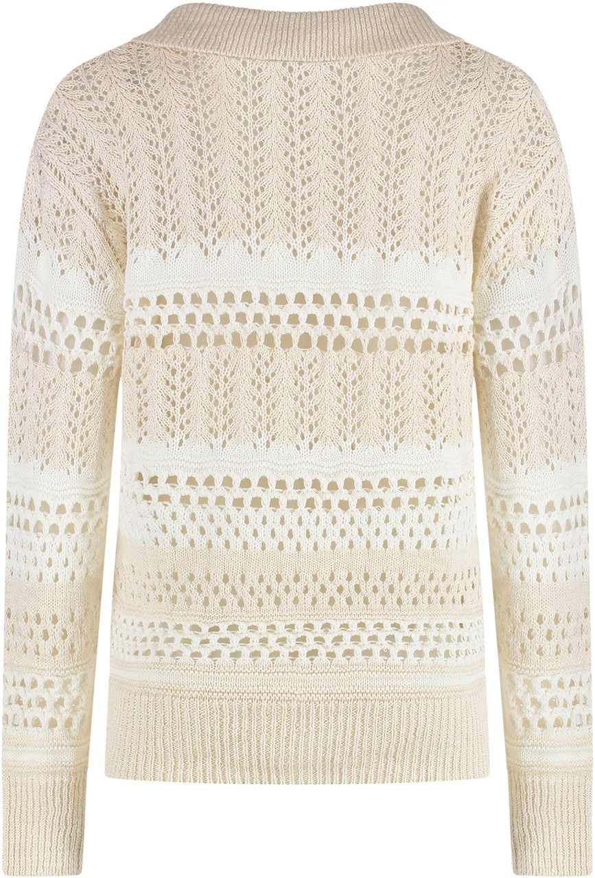 Pinko Gorzano Cotton-linen sweater Wit