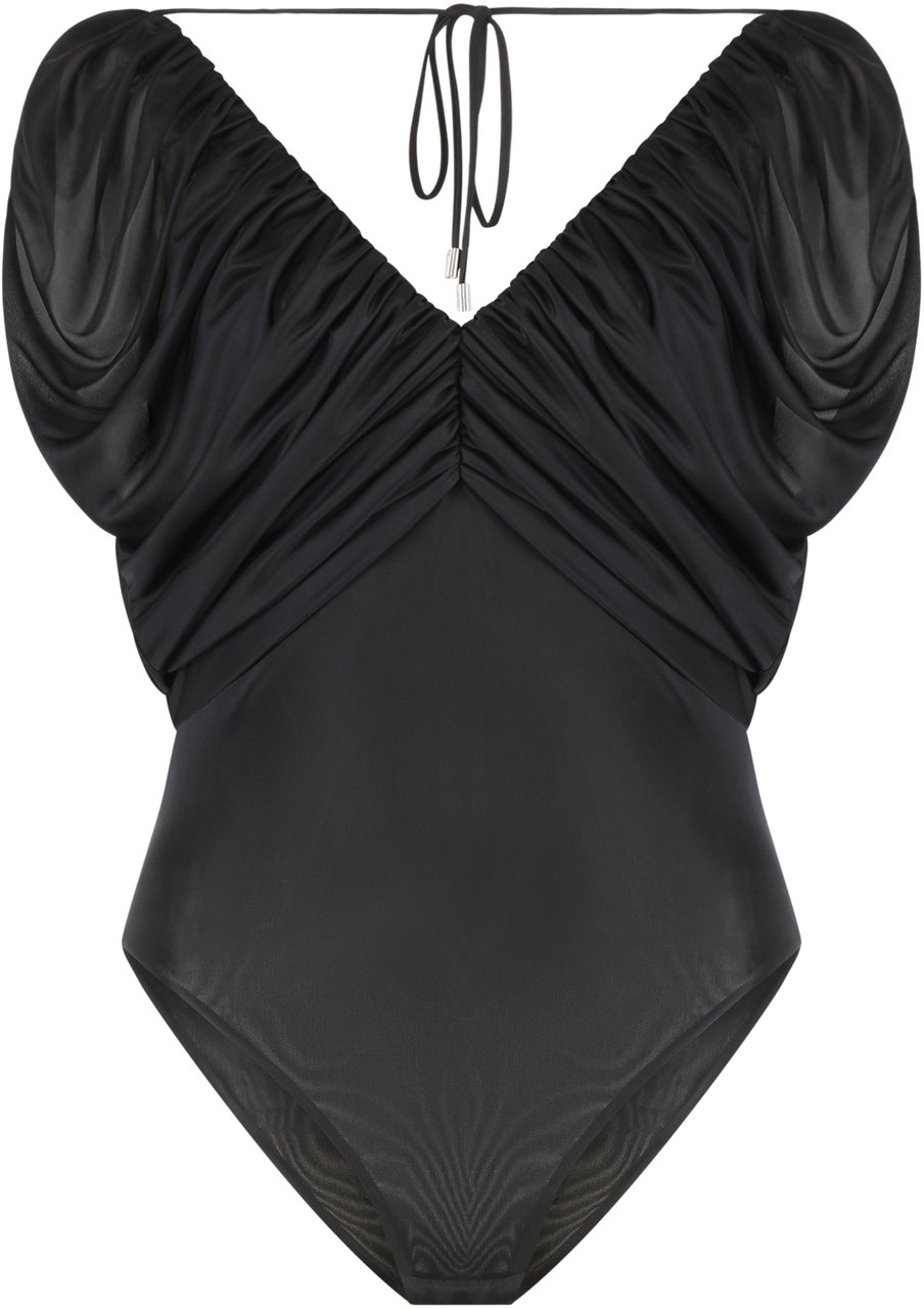 Pinko Beccafico nylon bodysuit Zwart