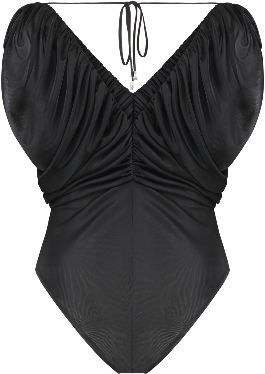 Pinko Beccafico nylon bodysuit Zwart