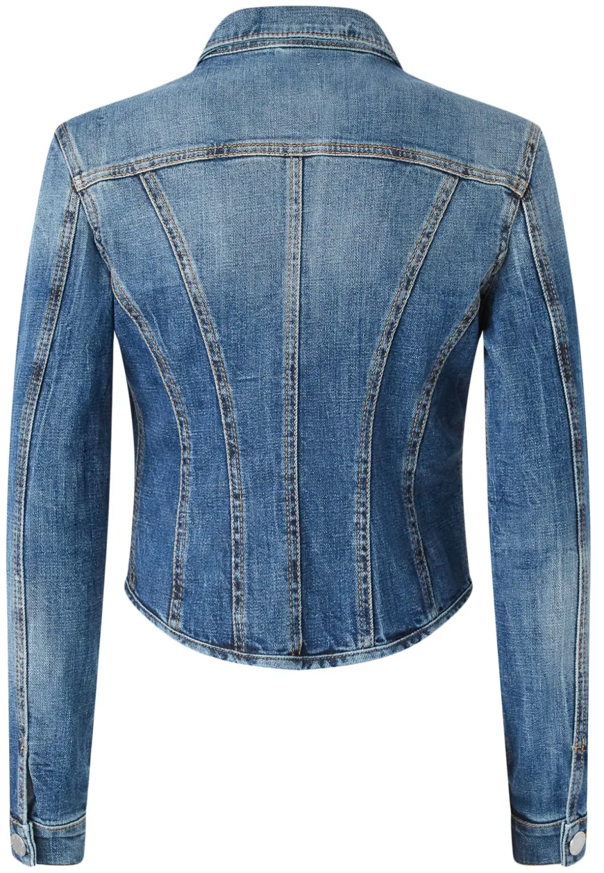 Pinko Coats Denim Blauw
