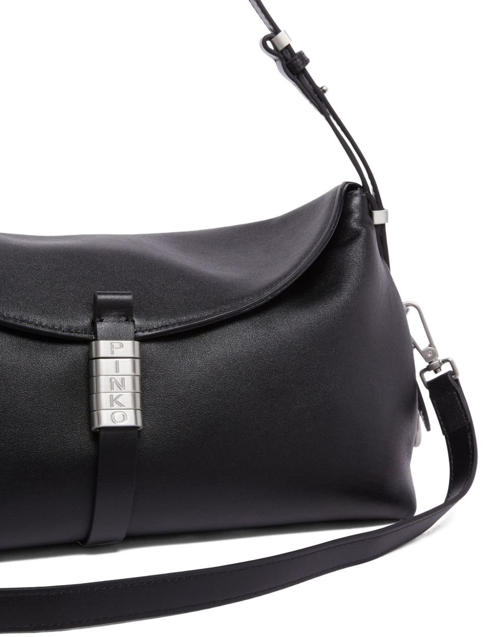 Pinko New Saddle Nero Limousine - Matt Silver Divers