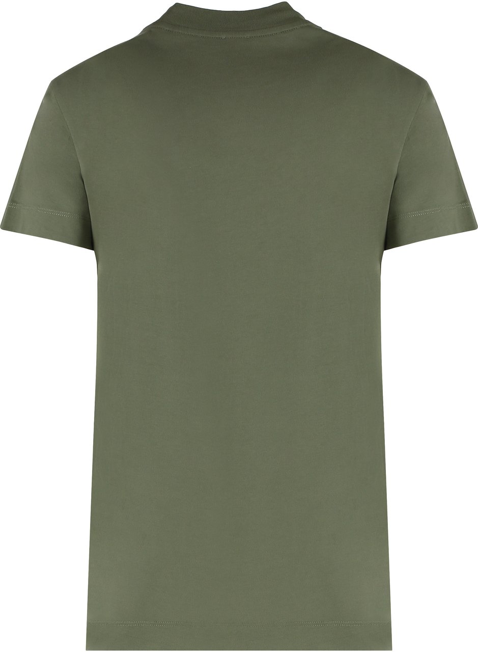 Pinko Cotton crew-neck T-shirt Groen