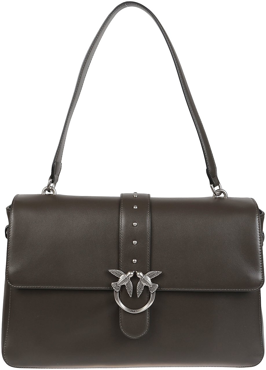 Pinko Love One Extra Sloucy Bag Green Groen