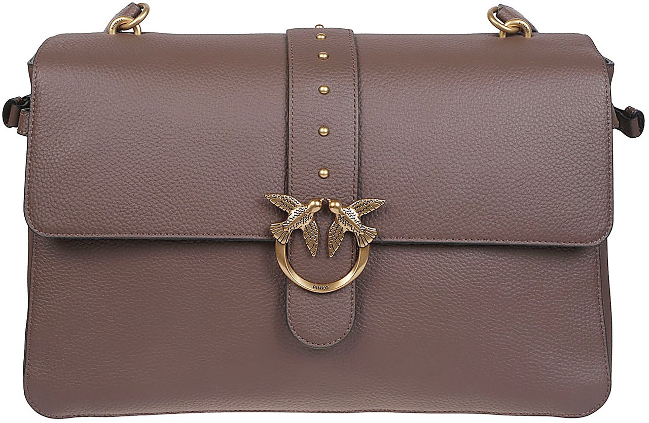 Pinko Love One Slouchy Extra Bag Brown Bruin