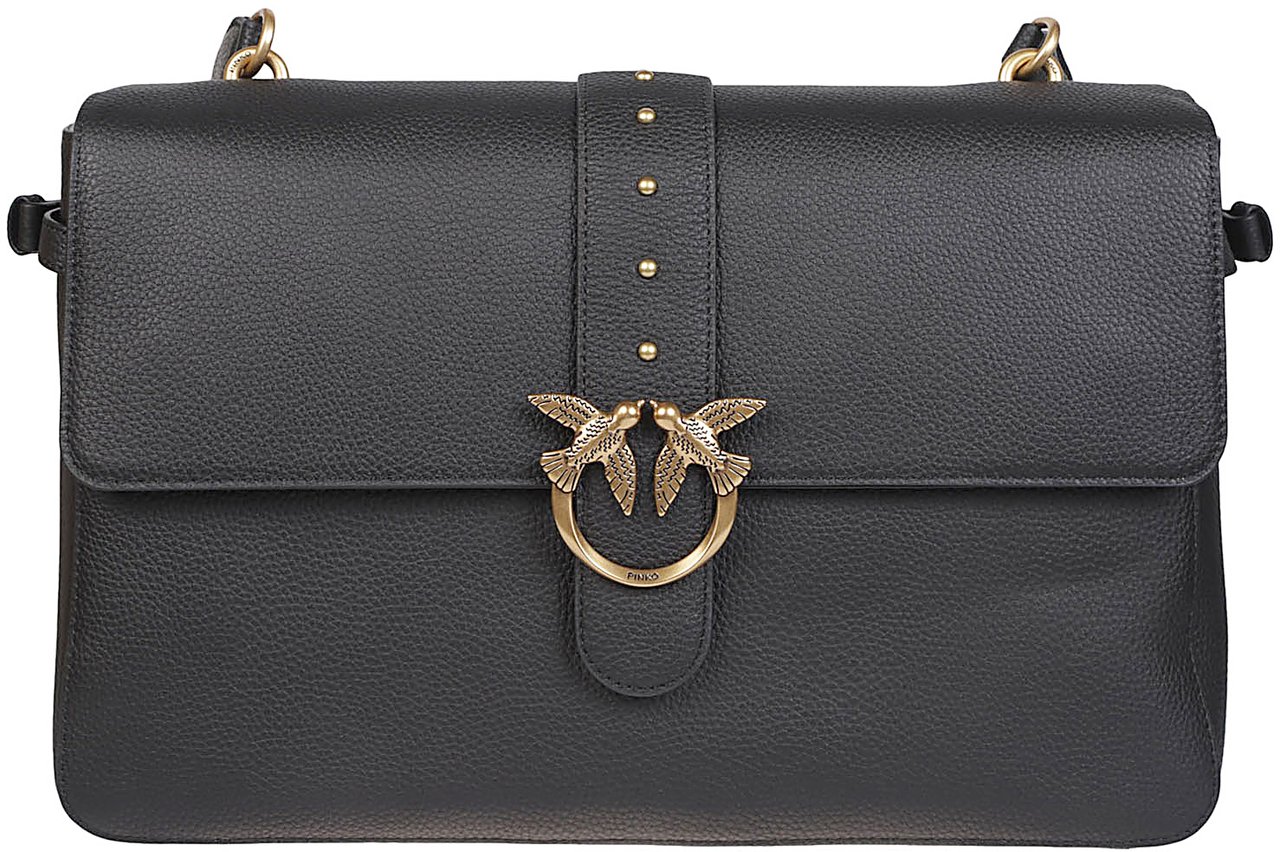 Pinko Love One Slouchy Extra Bag Black Zwart