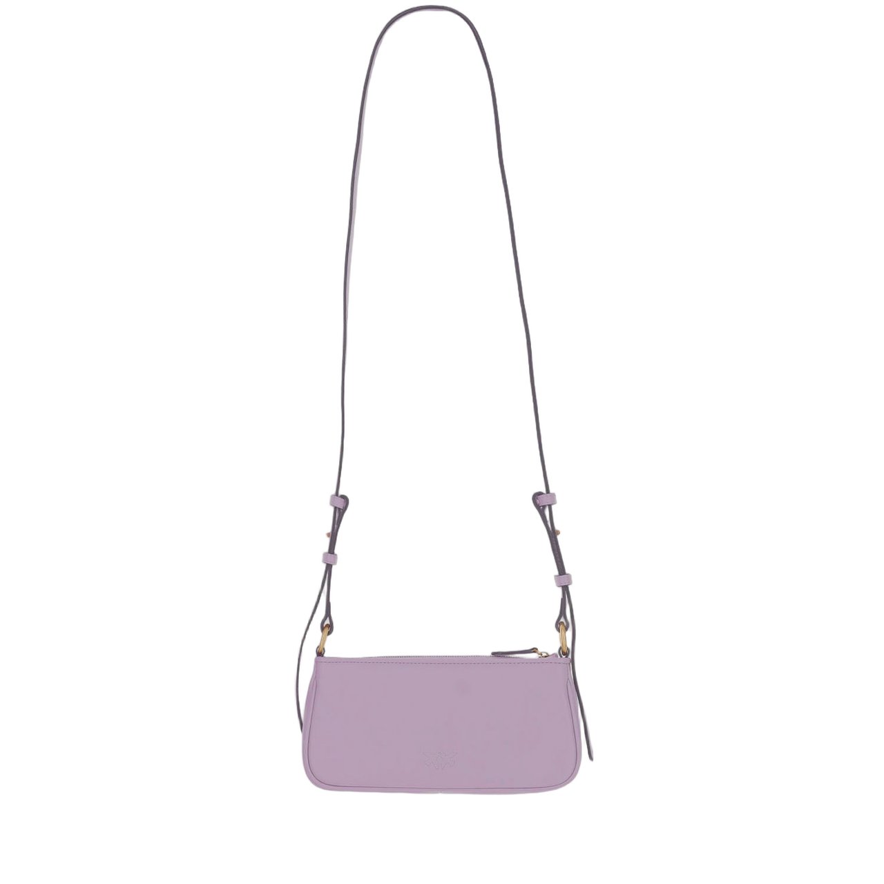 Pinko Half Moon Baguette Mini Leather Bag Wit