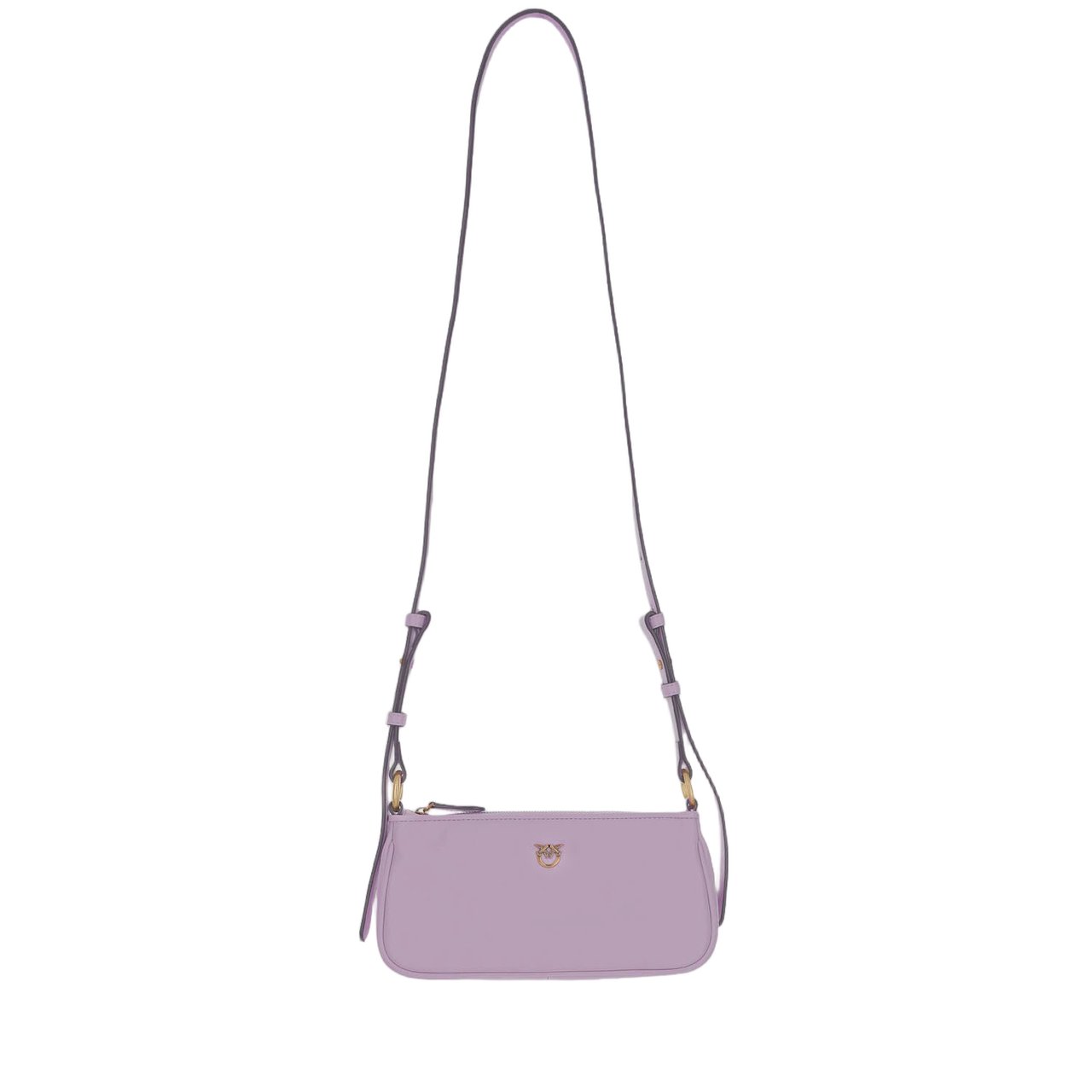 Pinko Half Moon Baguette Mini Leather Bag Wit