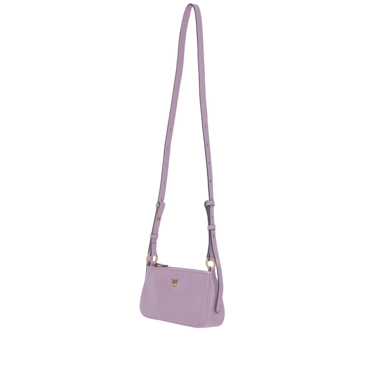 Pinko Half Moon Baguette Mini Leather Bag Wit