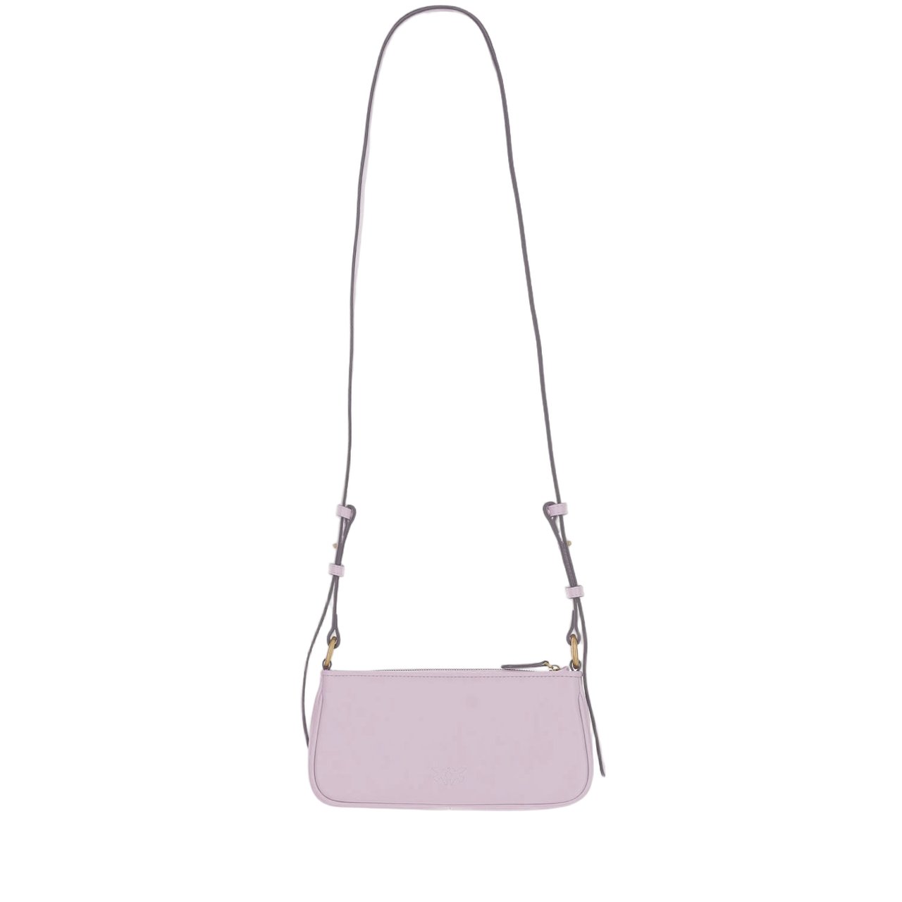 Pinko Mini Half Moon Baguette Leather Bag Wit