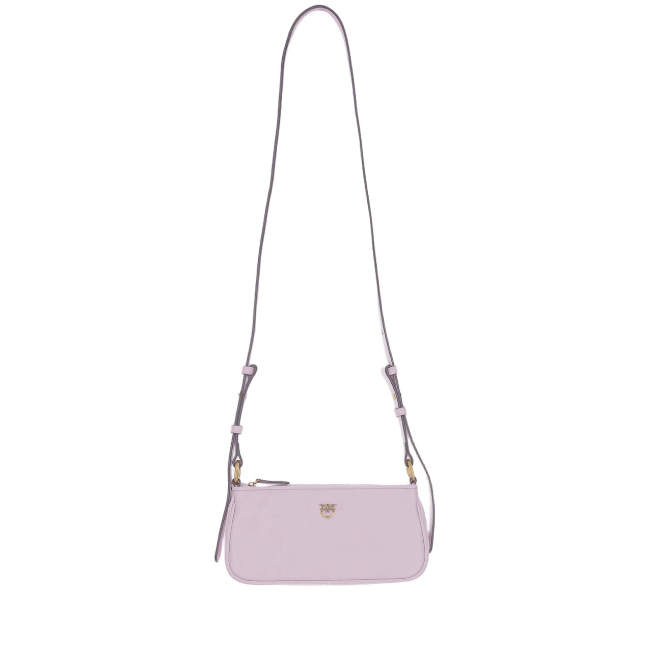 Pinko Mini Half Moon Baguette Leather Bag Wit