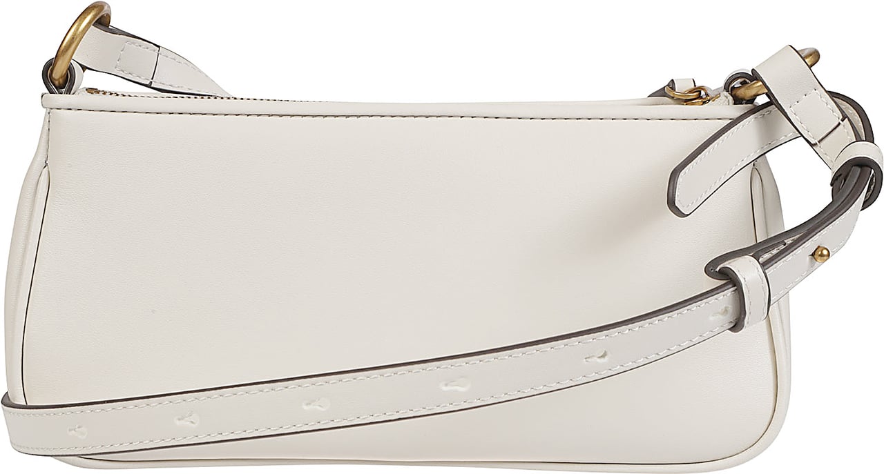Pinko Half Moon Baguette Mini Bag White Wit