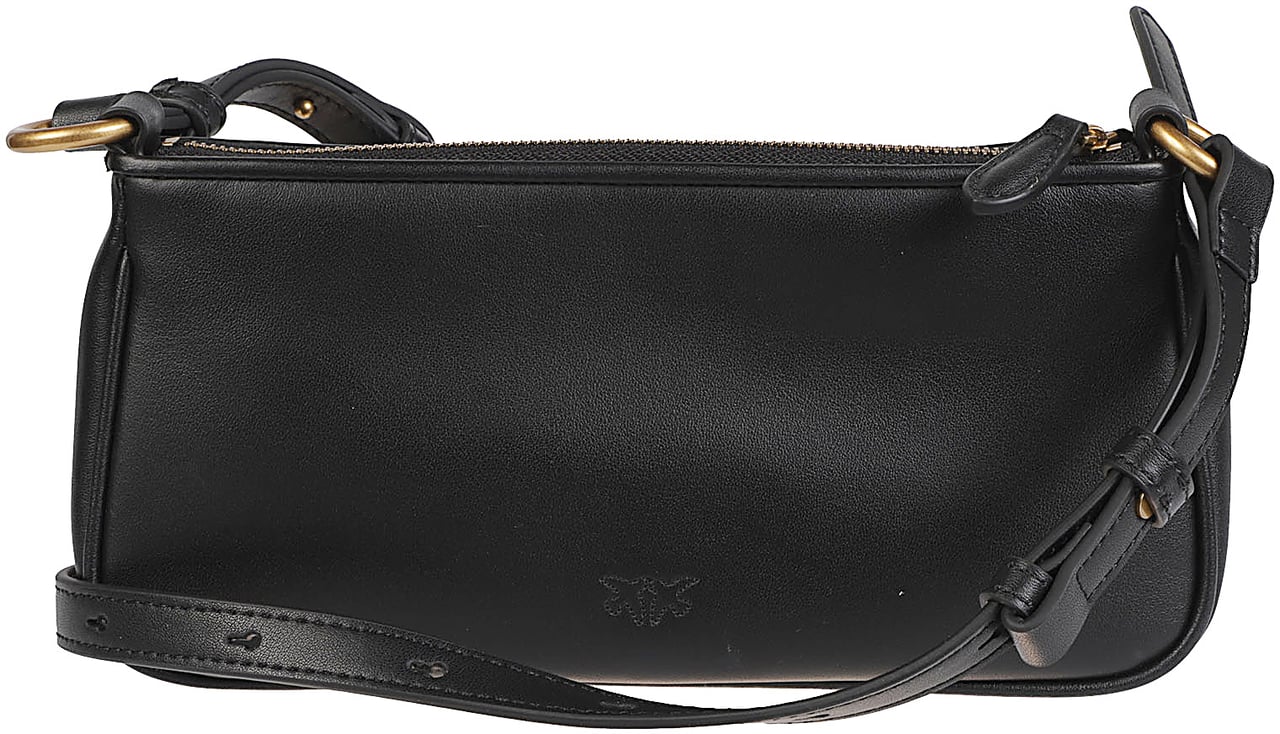 Pinko Half Moon Baguette Mini Bag Black Zwart