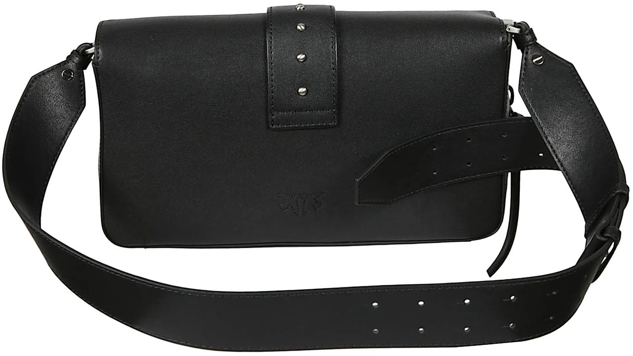 Pinko Love One Slouchy Zip Classic Bag Black Zwart