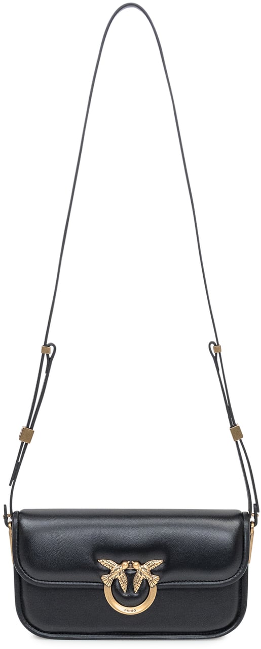Pinko Pinko Borsa Love Mini Bag in Pelle Nera Zwart
