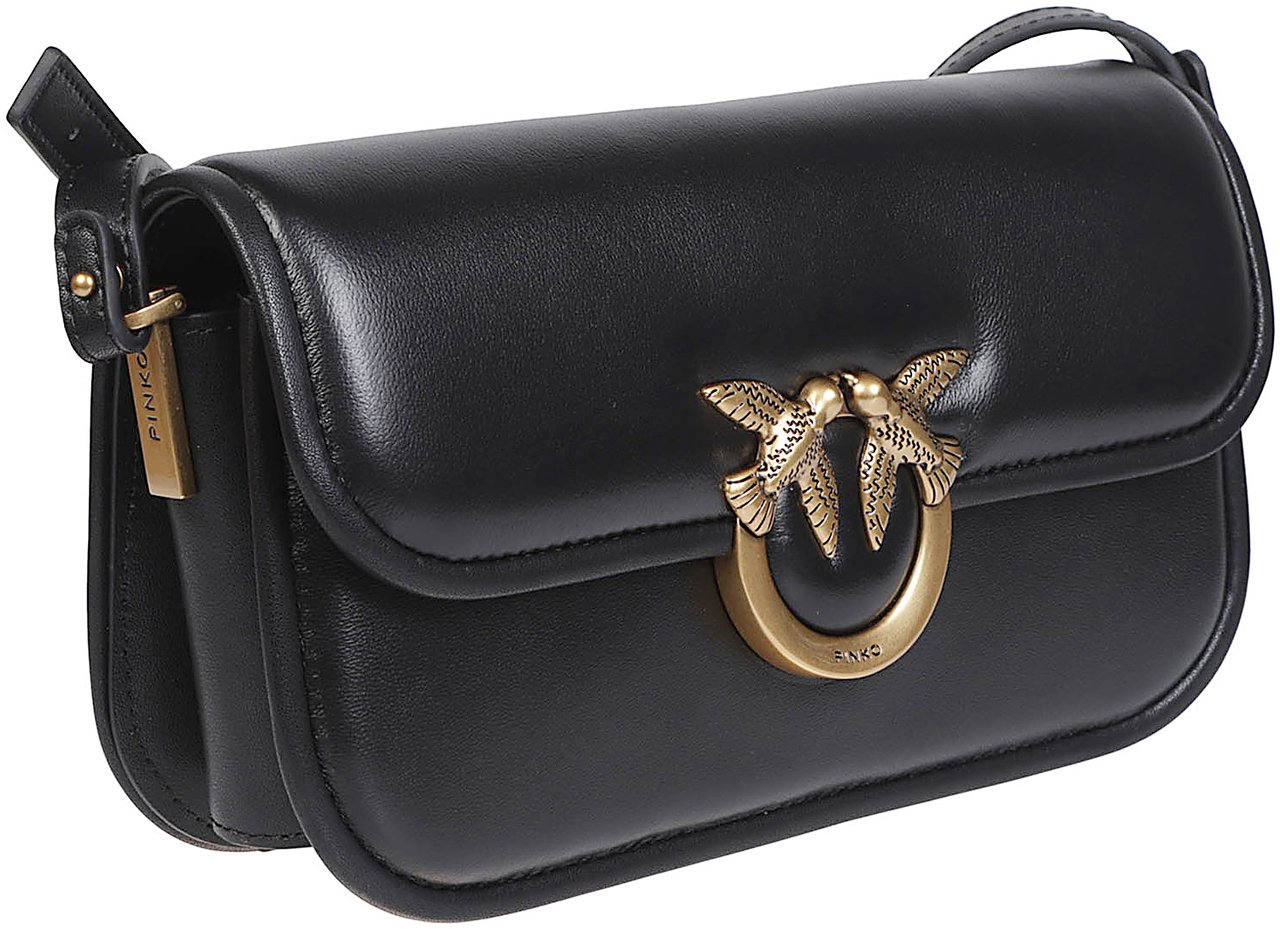 Pinko Love Box Baguette Bag Black Zwart