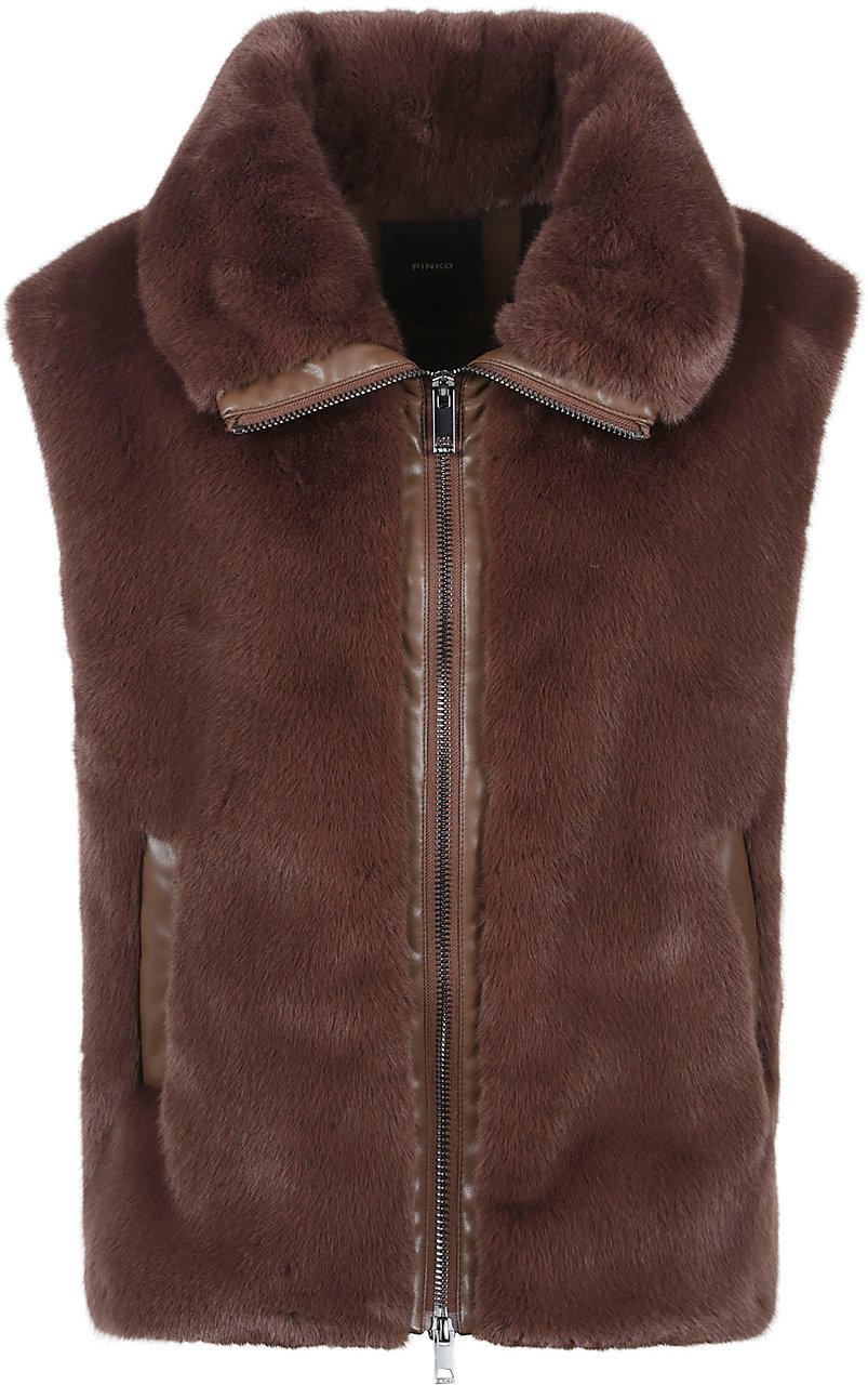 Pinko Deyn Vest Brown Bruin