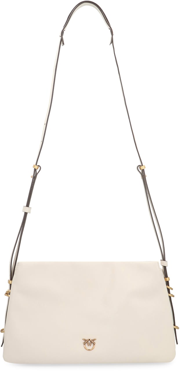 Pinko One, Two, Three Leather crossbody bag Wit